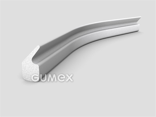 Silikónový mikroprofil tvarový, 20x11,1mm, hustota 450kg/m3, -60°C/+200°C, biely